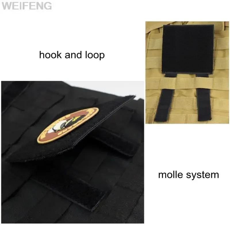 Panel de bucle de parche de identificación Modular táctico de 10CM, Panel adaptador de cinta convertidor de gancho y bucle Molle para chaleco de insignia de parche DIY - imagen 5