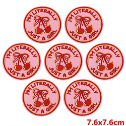 10 unids/lote, venta al por mayor, apliques de letras de dibujos animados, parches para planchar en ropa, frases/texto, parches bordados para pegatinas de ropa