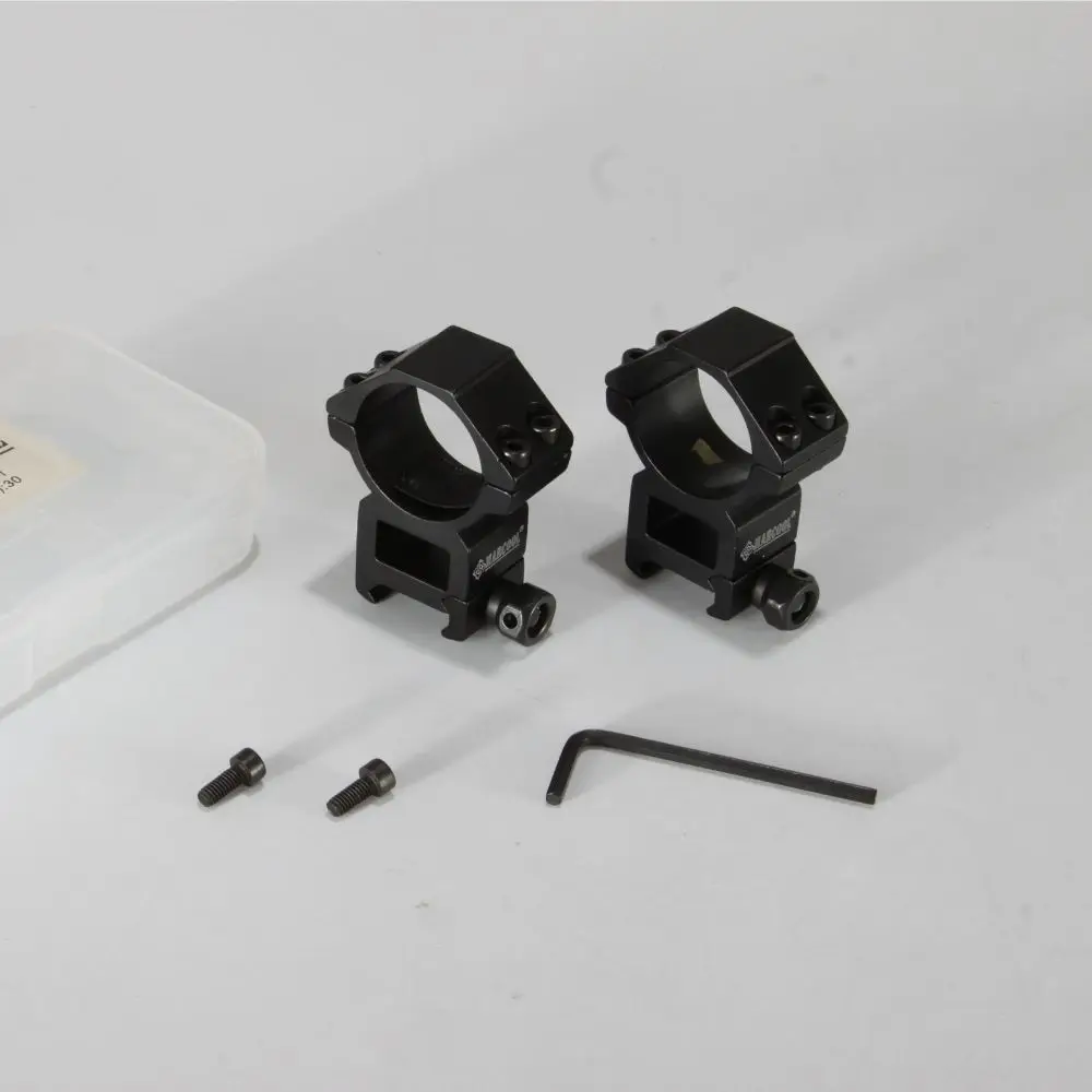 Marcool-anillo para mira telescópica, montaje de anillos para mira telescópica de 1mm, Riel de cola de milano de 20mm, Picatinny para equipos de Airsoft de caza, 2 piezas, 30mm - imagen 5