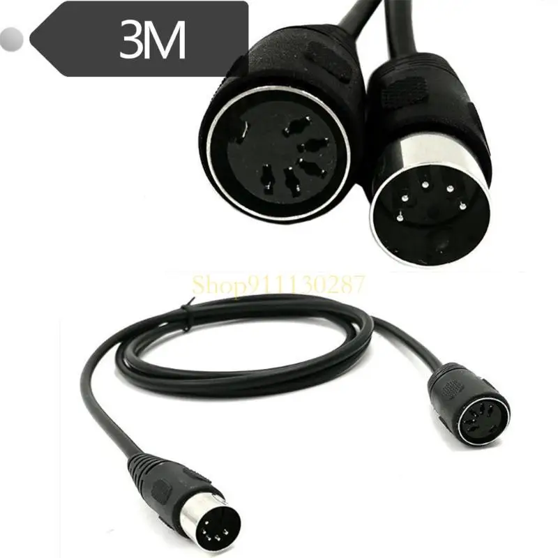 J1HC CABLICACIÓN MIDI5PIN DIN AUDIOS Cable para producción música doméstica para piano eléctrico midikeyboards, instrumento - imagen 4