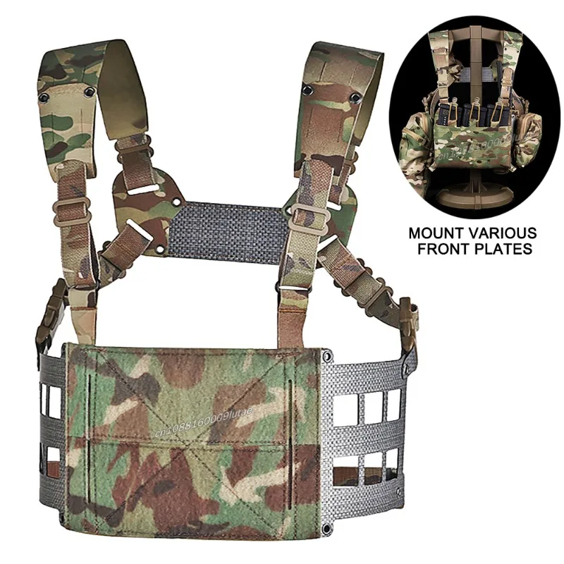 FERRO estilo aparejo de pecho táctico GEN 2 Chesty Rig Mini V2 ligero Molle Airsoft caza FC aletas delanteras extendidas portador de placa - imagen 2