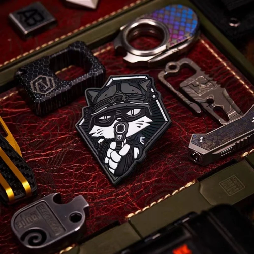 Parche de gato táctico alemán, insignia de moral de PVC, brazalete de dibujos animados, parches de gancho y bucle para pegatina de ropa - imagen 2