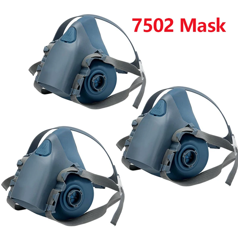 Respirador Industrial 7502, máscara de Gas, pintura en aerosol corporal, decoración, máscara a prueba de polvo, media máscara 7502 apta para filtros 3M 6001/6002/6006 - imagen 2