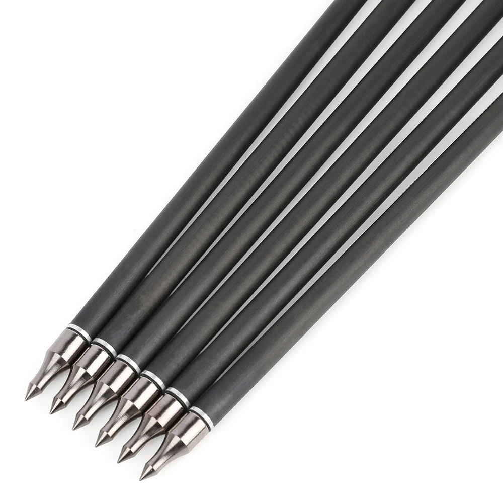 Flecha de carbono puro 24T +/-.006 Spine300 ID 6,2mm OD 7,2mm 3 pulgadas paletas de goma tiro con arco caza para accesorios de tiro con arco - imagen 5