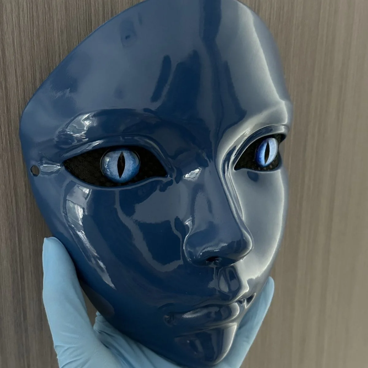 Máscara facial completa artesanal para fiesta, disfraz de película, accesorio de mascarada, Halloween, Navidad, ajustable - imagen 2