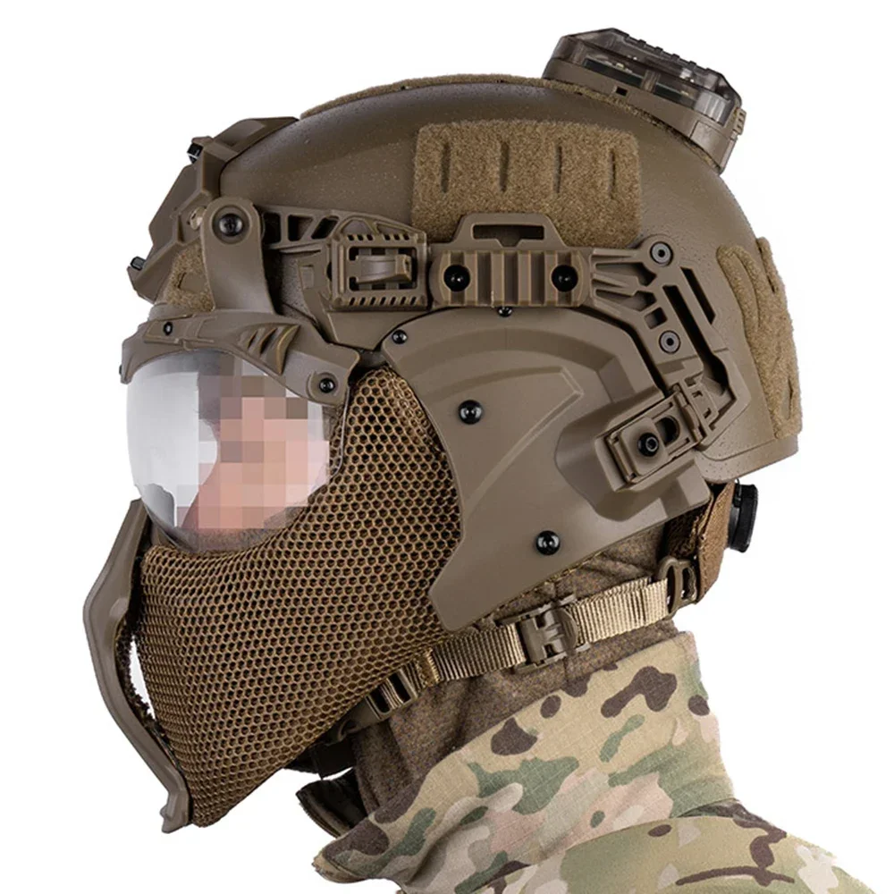 Gafas tácticas para casco con guía RÁPIDA, guía para casco AF RÁPIDO desmontable de 90 grados, gafas protectoras antivaho y antidisturbios OP CS - imagen 3