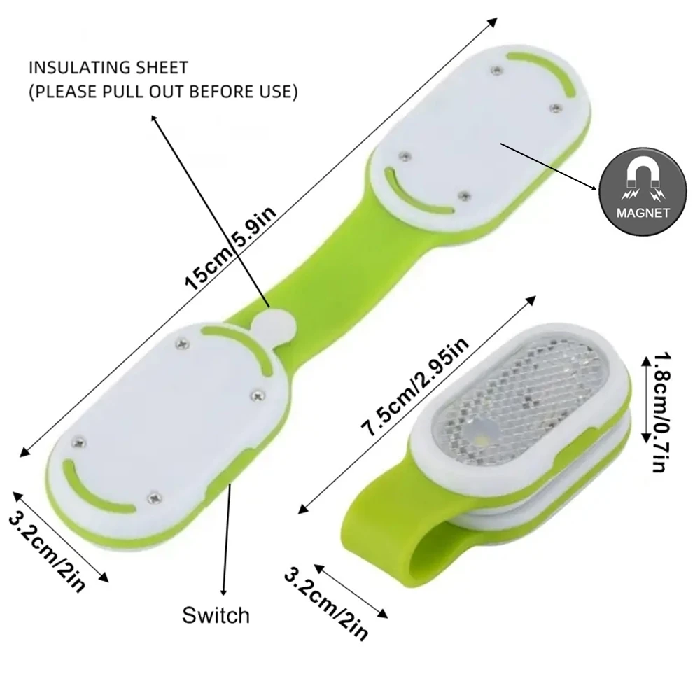 Luz de emergencia con Clip magnético para correr de noche, mochila de seguridad para deportes, caminata, Camping, trabajo de enfermera, lámpara de advertencia con flash rojo - imagen 4