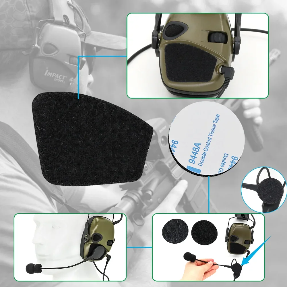 Kit de micrófono U94 PTT Y Line para Howard Leight Impact /ZOHAN EM054 /SORDIN IPSC, accesorios para auriculares tácticos con ruido - imagen 4