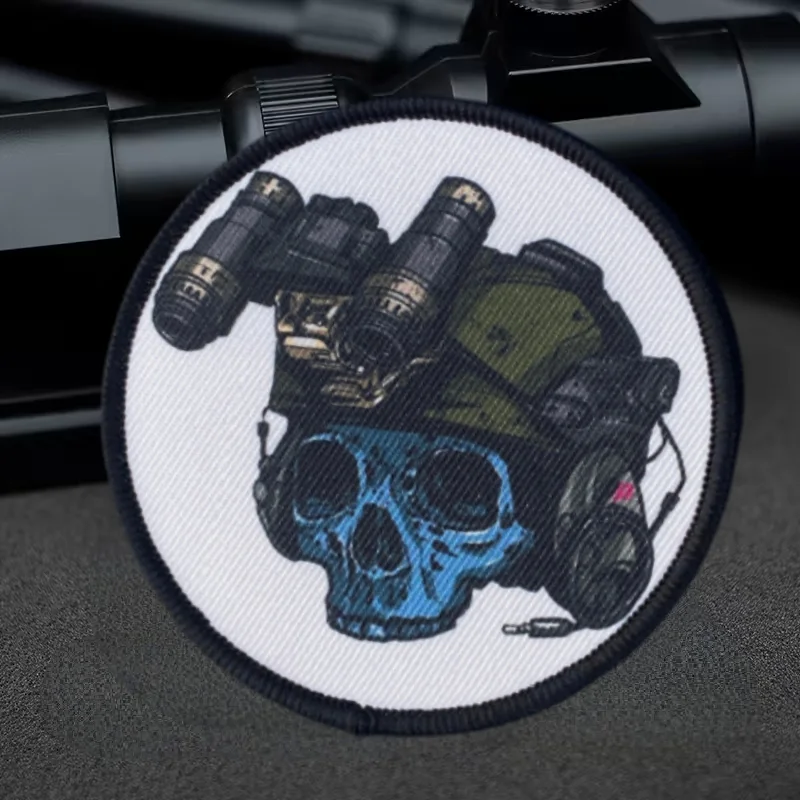 Gafas de visión nocturna, observadores, parches de impresión táctica, esqueletos, insignias de moral militar, mochilas, pegatinas de decoración de ropa - imagen 2