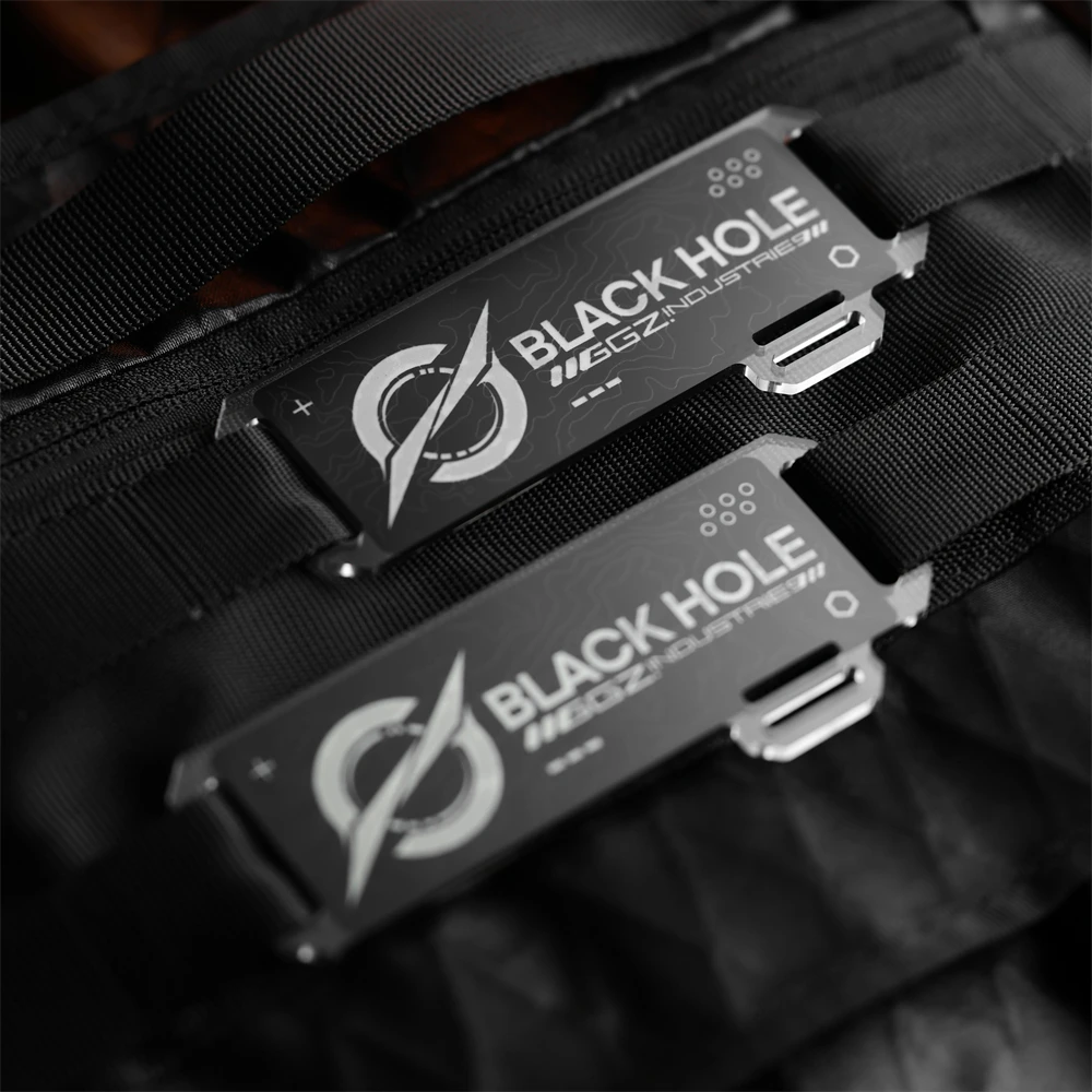 Clip Molle luminoso de agujero negro, Base que brilla en la oscuridad, doble propósito, bloque de identificación de parche funcional, accesorio de bricolaje - imagen 4