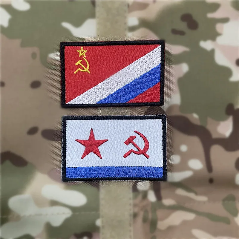 Parches de Chevron del imperio de Rusia, bandera del CCCP de la Unión Soviética, bordado de Jesús, religión, fe, cara, gracioso, emblema del ejército táctico - imagen 2