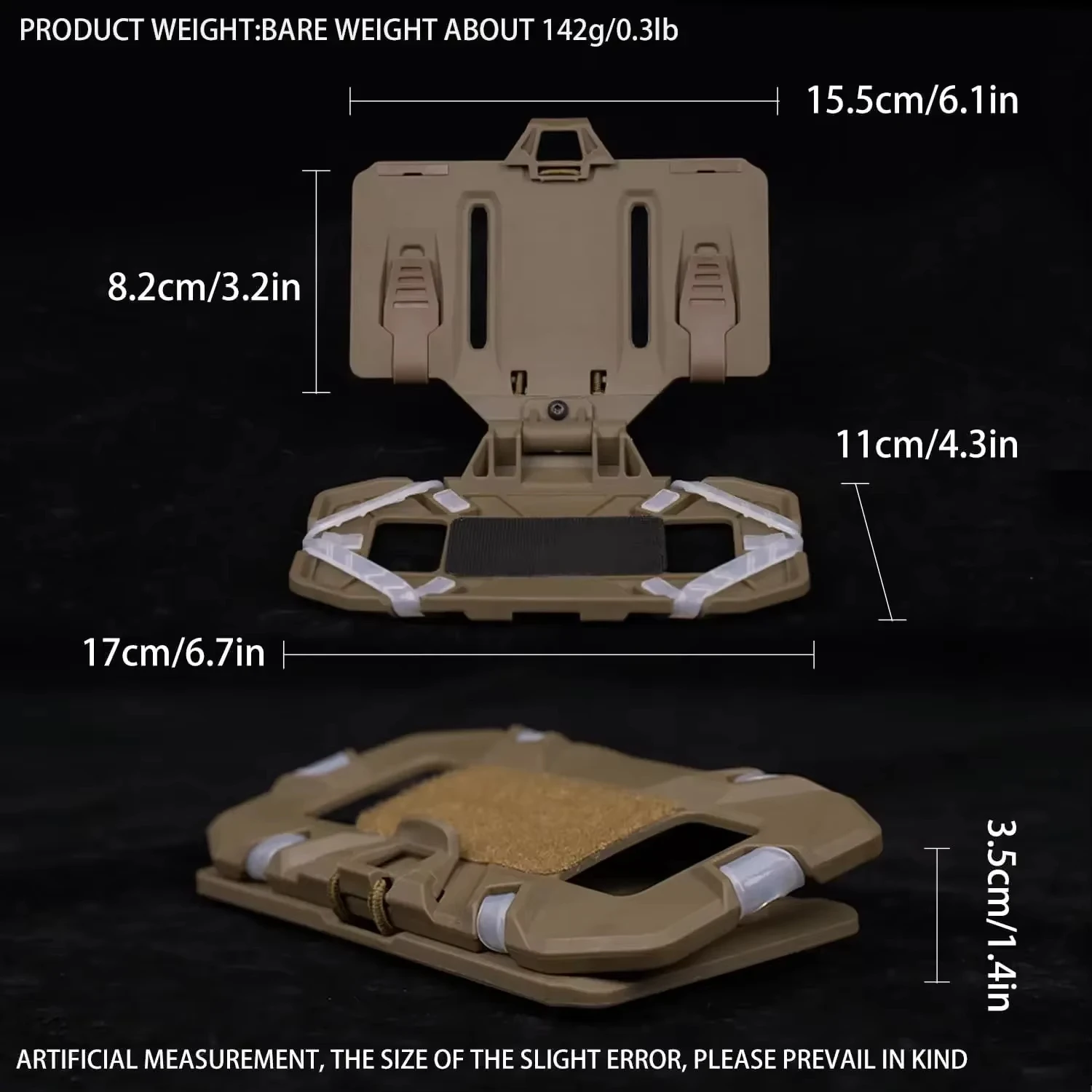 Arnés táctico MOLLE plegable con panel administrador para airsoft - imagen 5