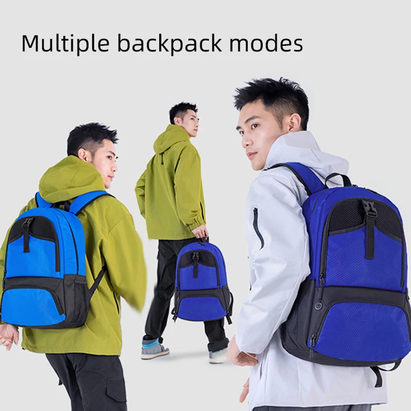 Bolsa de fútbol deportiva grande, mochila de baloncesto para voleibol y fútbol con tacos y zapatos separados, mochila para senderismo al aire libre - imagen 3