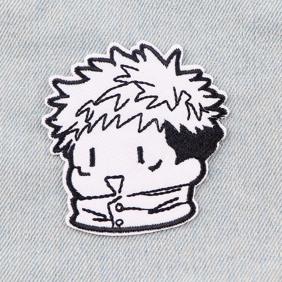 Parches bordados Gojo para ropa, pegatinas DIY, apliques de planchado, parches de Manga Anime para ropa, chaqueta, pantalones vaqueros, rayas - imagen 4
