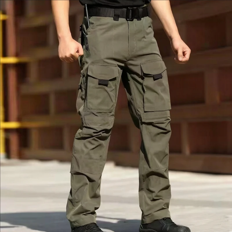 Pantalones tácticos militares hombre para senderismo con bolsillos - imagen 4