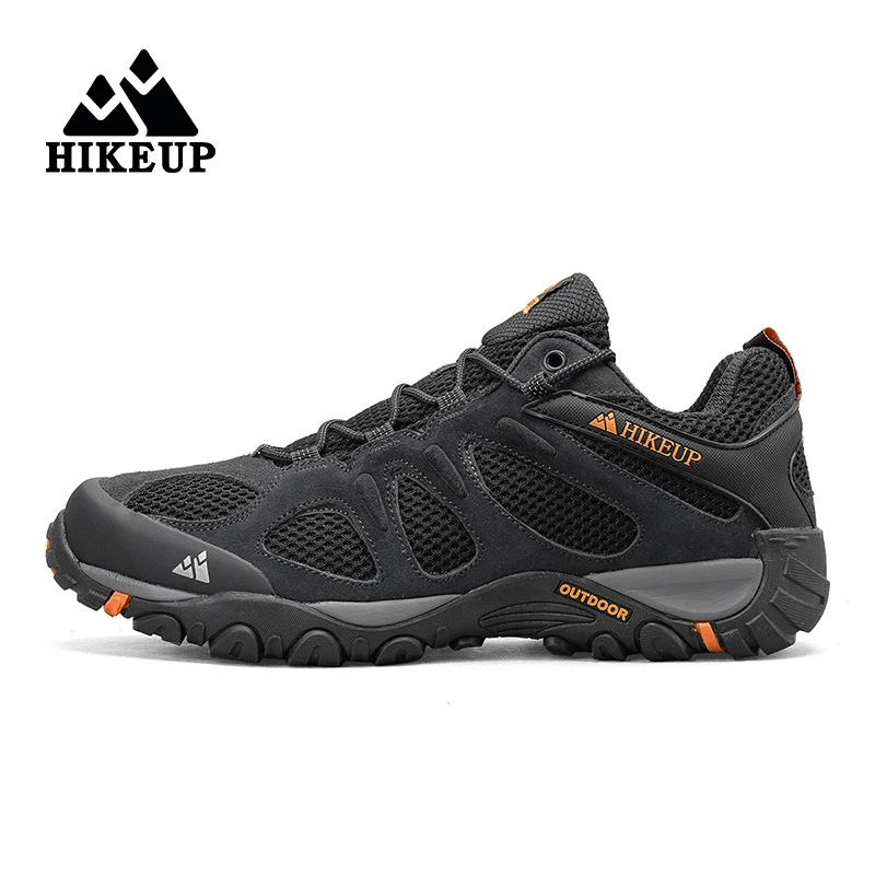 HIKEUP, nuevos zapatos antideslizantes resistentes al desgaste para hombres, zapatos de senderismo al aire libre, transpirables, a prueba de salpicaduras, zapatillas de escalada para hombres, zapatos de caza y montaña - imagen 3