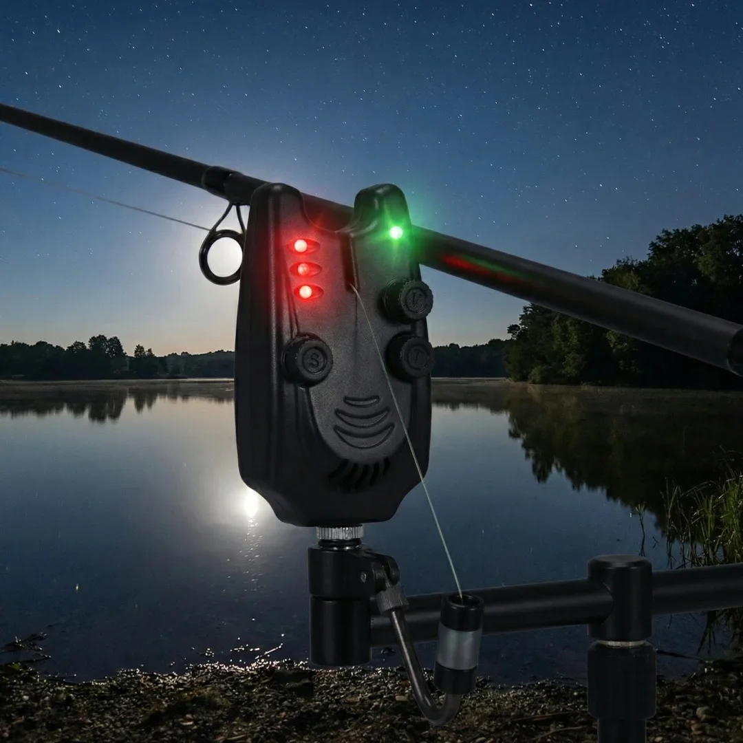 Alarma pesca electrónica indicador picada, campana y luz LED para caña - imagen 2