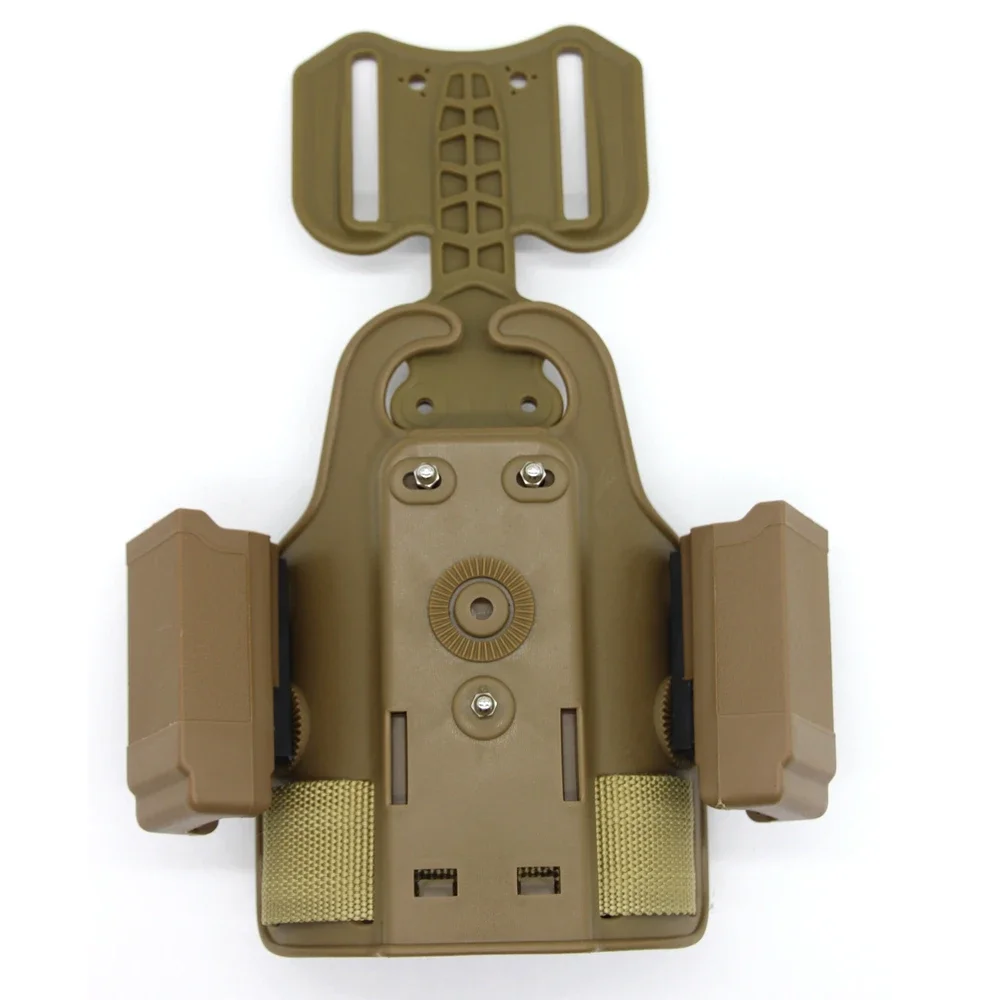 Adaptador de funda para muslo doble Mag de 9 mm para Glock 17 19 con correa y paleta para uso en caza al aire libre - imagen 3