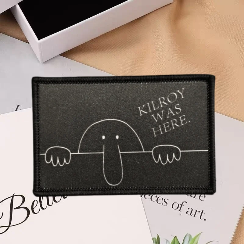 Parche con estampado de monstruo de nariz larga, insignia de moral táctica con gancho y bucle, apliques para mochila, pegatinas decorativas, parches para ropa - imagen 5