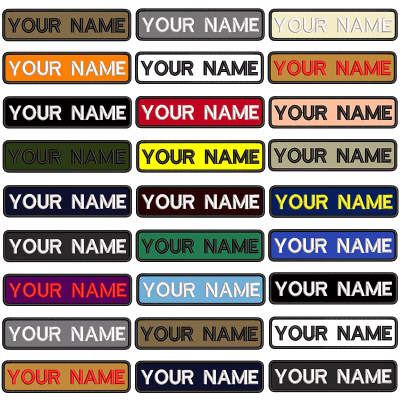 Parche bordado personalizado con velcro y respaldo hierro 10x2,5 cm