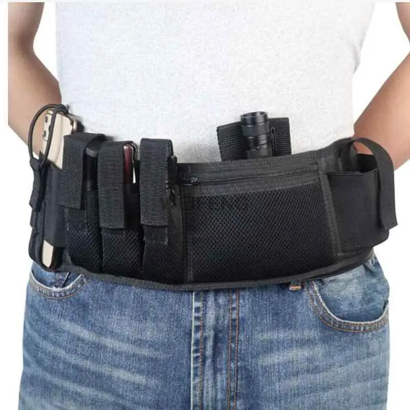 Cinturón de seguridad táctico, funda multifuncional, bolsa de herramientas de utilidad, cinturón de Servicio de Policía Militar, Juego de Bolsa de linterna de caza - imagen 4