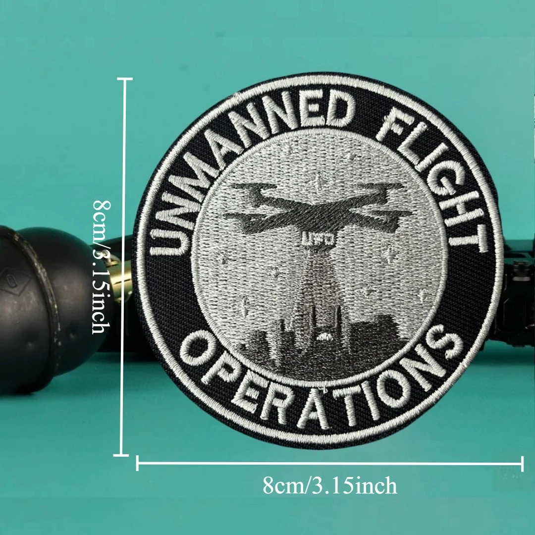Parche táctico de moral de Dron OVNI, brazalete militar, parches de gancho y bucle bordados de extraterrestre Xfiles para ropa, pegatina para mochila - imagen 2