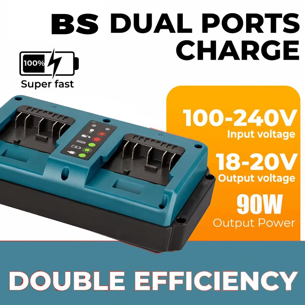 Cargador de batería para estación de carga de repuesto Bosch, adecuado para batería de iones de litio Bosch 18V BAT609 BAT609G, carga de 2 puertos - imagen 5