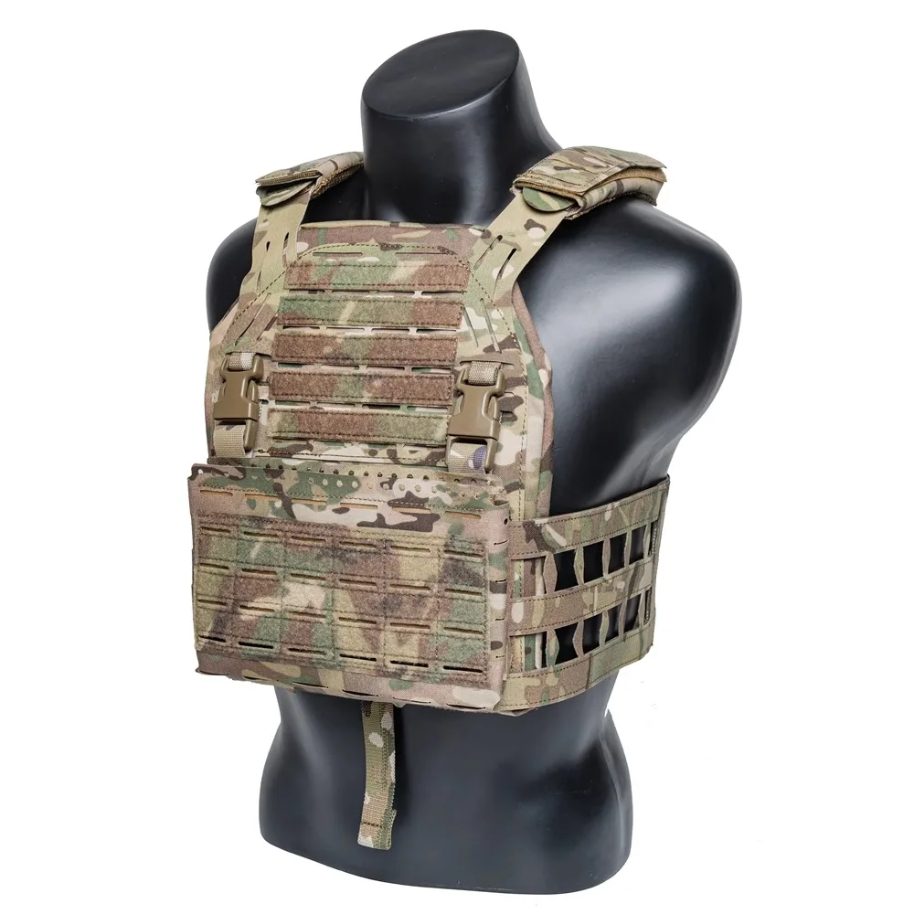Chaleco táctico MK5, portador de placa, MOLLE solapa frontal, armadura de liberación rápida, Airsoft, militar, Paintball CS - imagen 5