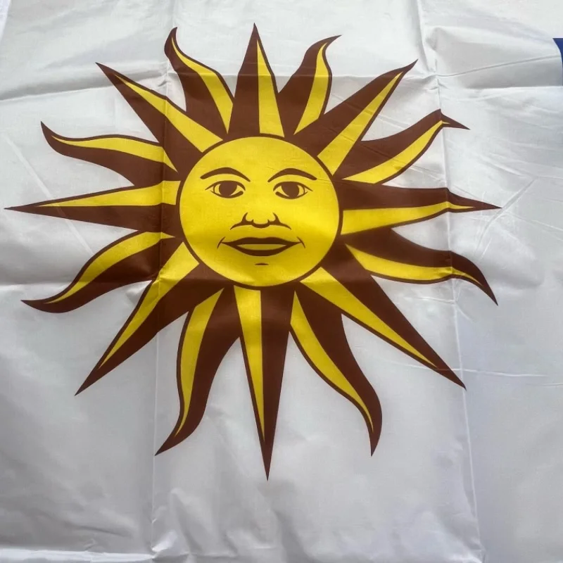 Bandera de Uruguay 90x150cm poliéster de alta calidad colgante URY UY bandera de Uruguay bandera nacional decoración interior y exterior banner - imagen 4