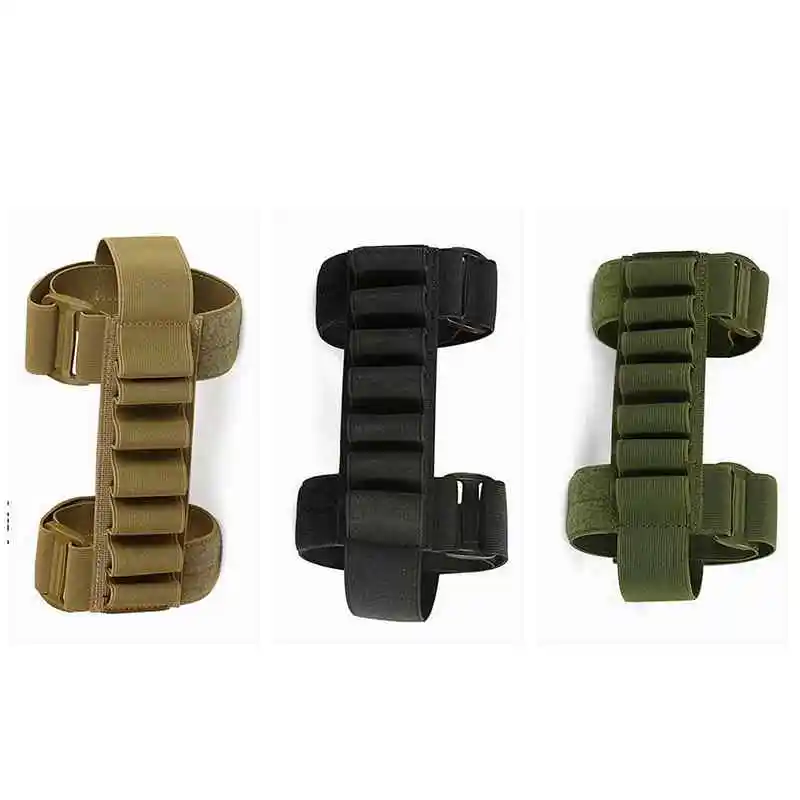 Botonadura de escopeta táctica, soporte de carcasa de caza, portador de munición, bolsa de cartucho duradero, calibre 7, 5, redondo, 12