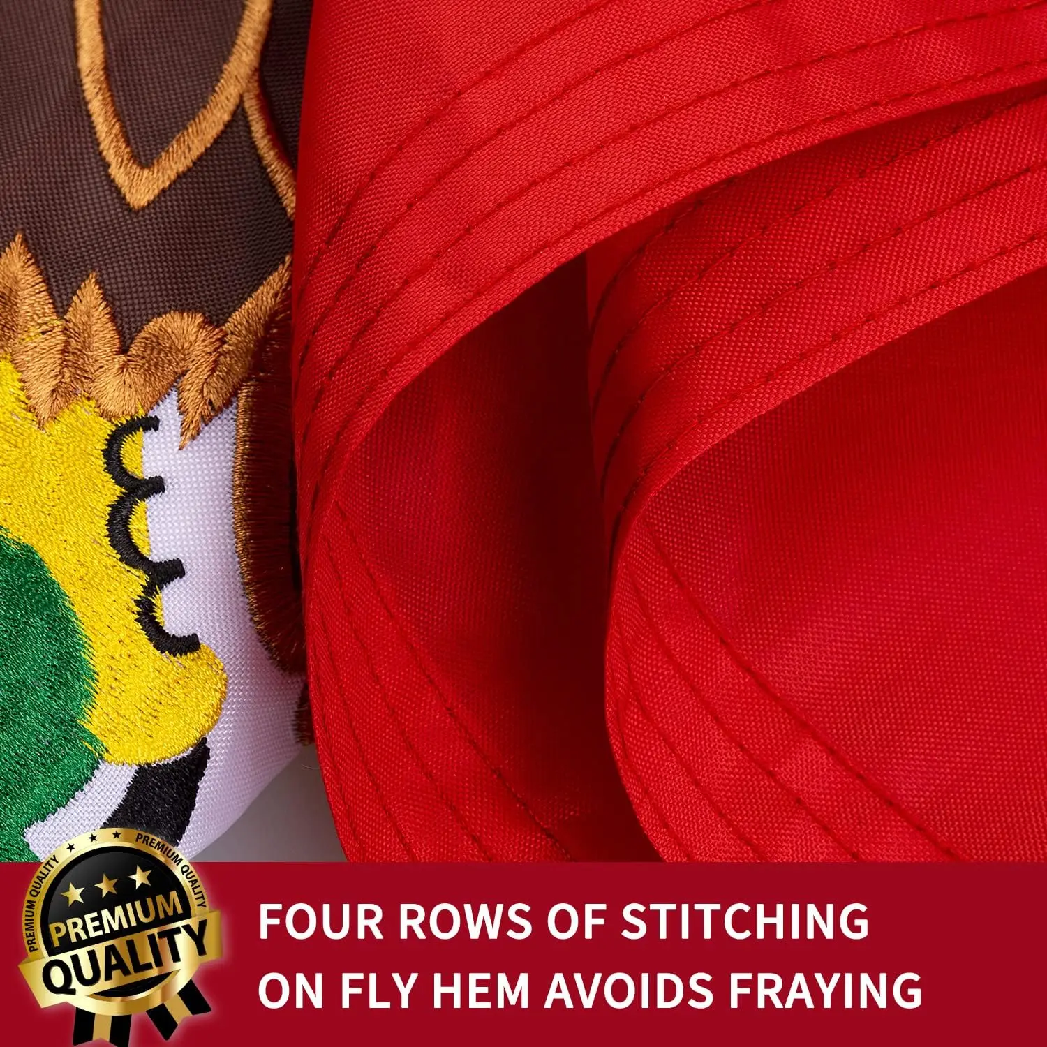 Bandera mexicana bordada, 90x150cm, 210D, nailon, alta calidad, decoración, tapiz - imagen 4