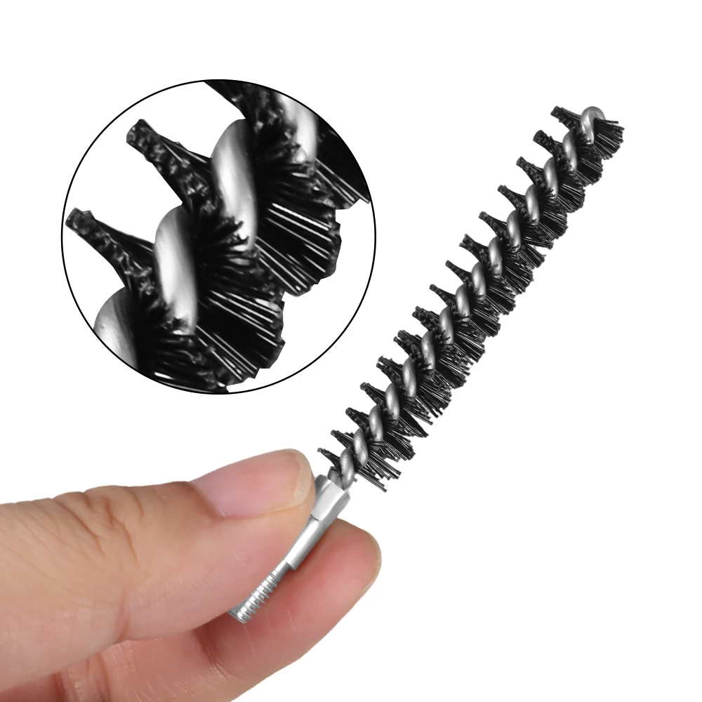 5 unids/set cepillos de limpieza de pistola cepillo de limpieza de cámara.22.30 Rifle pistola herramienta de limpieza de escopeta cepillo de limpieza de nailon para pistolas - imagen 2