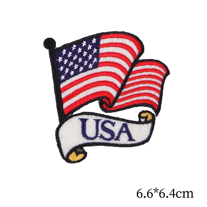 Parches de la bandera americana del Reino Unido para planchar, transferencias para ropa o bolsos, suministros de bordado de costura, insignia de logotipo en la ropa, decoración DIY - imagen 3