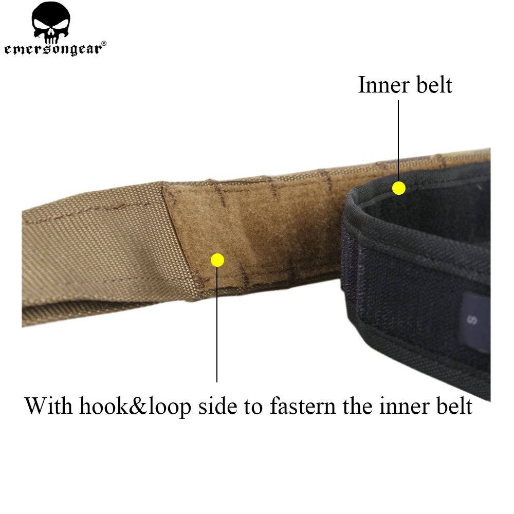 EMERSONGEAR-Cinturón de combate con anillo en D, 1,75-2 pulgadas, cinturón de combate de una pieza, equipo táctico, accesorios de caza, multicámara EM9342 - imagen 4