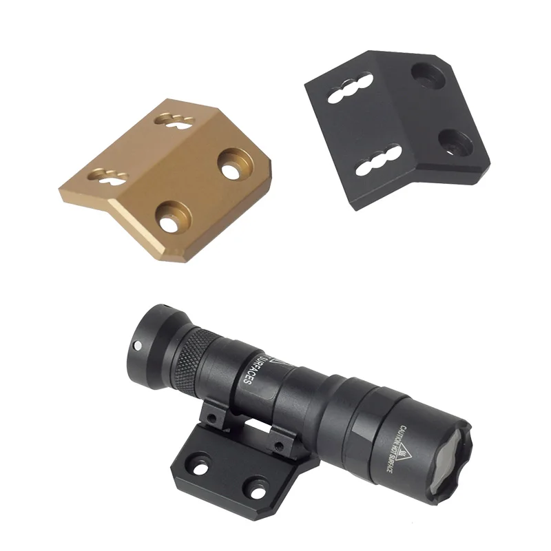 Soporte de linterna de Metal serie soporte táctico Offset M300 M600 Base de linterna riel de 20mm MLOK KEY caza Airsoft accesorio - imagen 3
