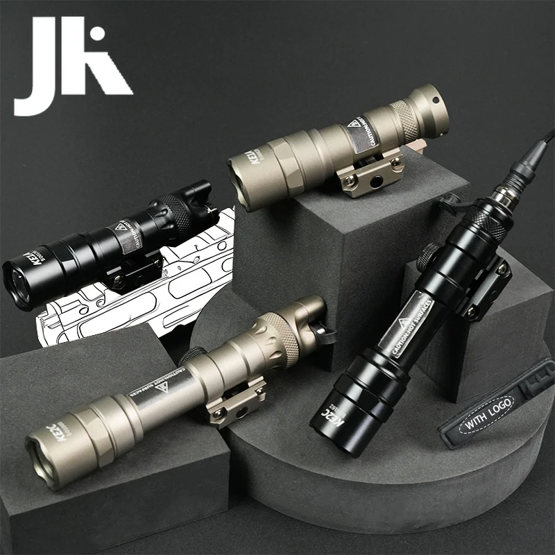 Linterna táctica Airsoft SF M300B M600B, luz blanca de caza con interruptor de doble función compatible con riel Picatinny de 21mm - imagen 2