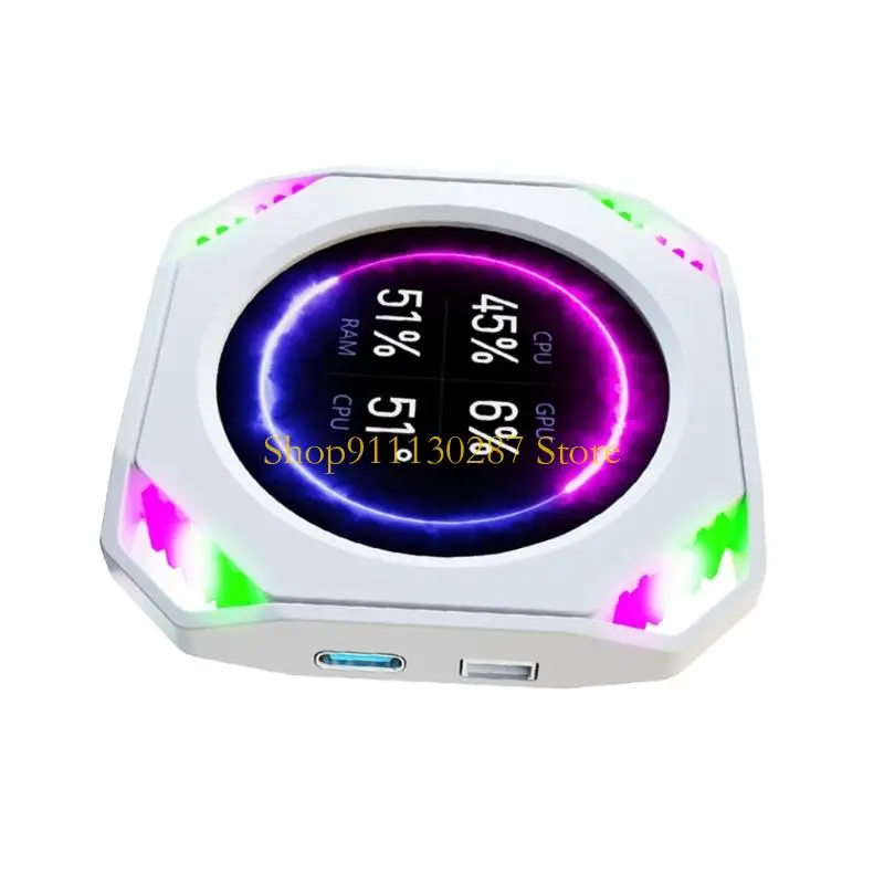 Pantalla redonda J1HC IPS, monitores PC, pantalla 2,1 pulgadas, sistemas Real, fuente alimentación USB - imagen 3