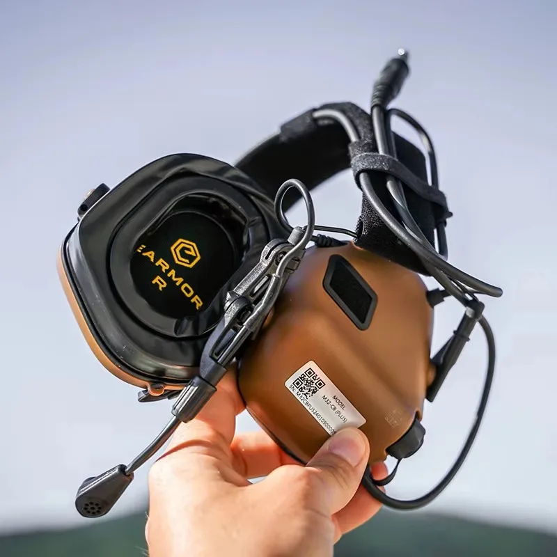 EARMOR M32 PLUS Auriculares tácticos para exteriores: auriculares electrónicos para casco con adaptador de riel de arco para casco rápido para caza y tiro - imagen 5