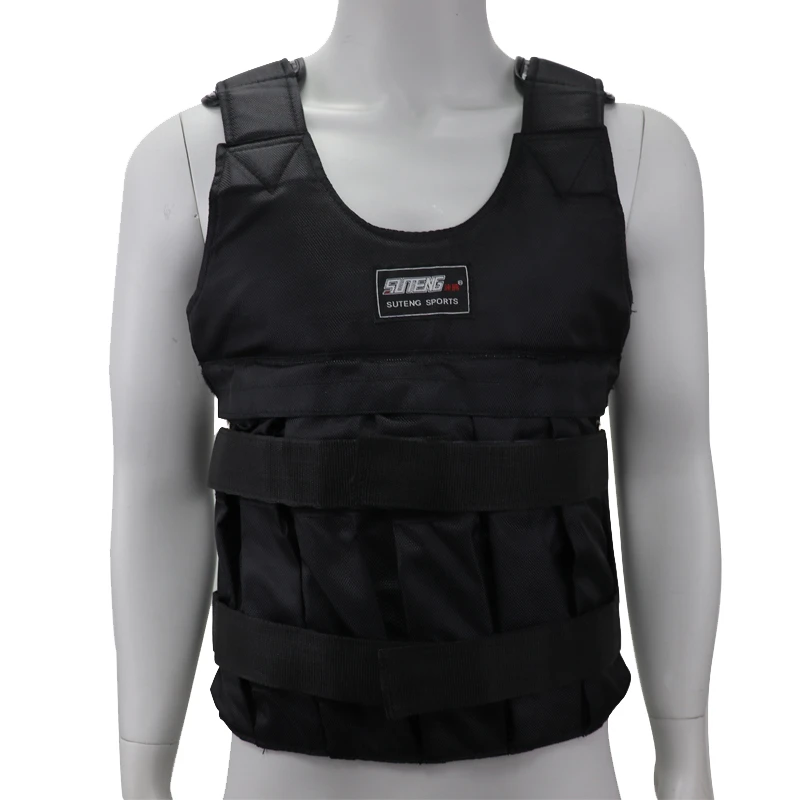 Chaleco ponderado de carga de 50kg, chaqueta de entrenamiento de ejercicio ajustable, chaleco de entrenamiento de gimnasio, chaleco de boxeo, chaleco de Fitness de arena - imagen 3