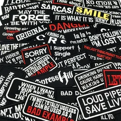 Parche bordado termoadhesivo letras y eslogan – Reparación DIY ropa