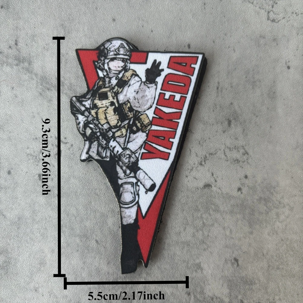 Parche táctico de moral de Anime para niña, emblema con gancho y bucle impreso para chica, insignia militar, brazalete de combate, pegatinas para mochila - imagen 4