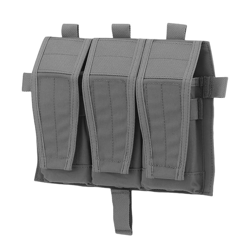 Panel de plataforma de pecho multimag: organizador MOLLE de tapa rápida para juegos de airsoft/survival y accesorios al aire libre (diseño de 3 ranuras) - imagen 2