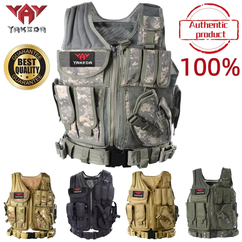 Chaleco táctico YAKEDA MOLLE ajustable para caza y entrenamiento