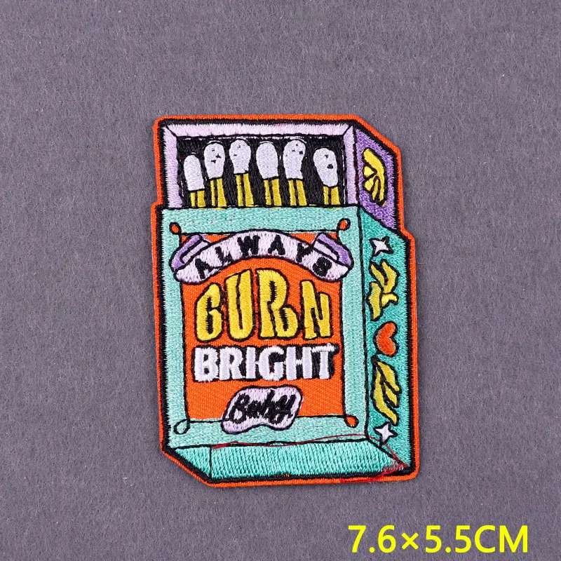 5 unids/lote parche bordado palabras parches para ropa DIY lema rayas planchar en parches en la ropa insignias divertidas en la mochila - imagen 4