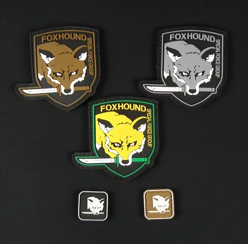 Parche FOXHOUND DOGE HOUND, insignia de fuerza de engranaje de Metal del grupo especial para mochila, chaquetas, parches militares para ropa, costura de ropa - imagen 3