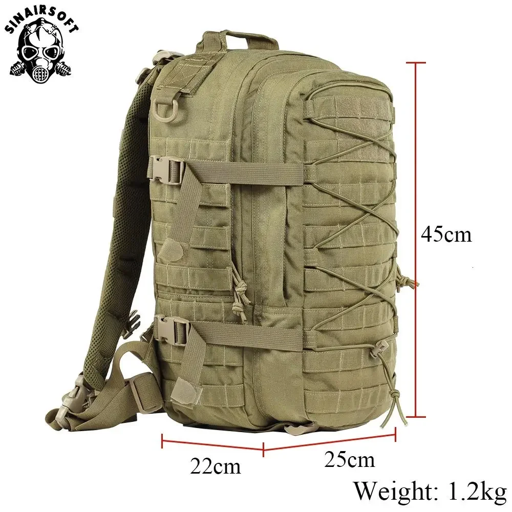 Mochila táctica con sistema MOLLE de nailon 30L 1000D, mochila de asalto resistente al agua para caza, senderismo, Camping y viajes - imagen 2