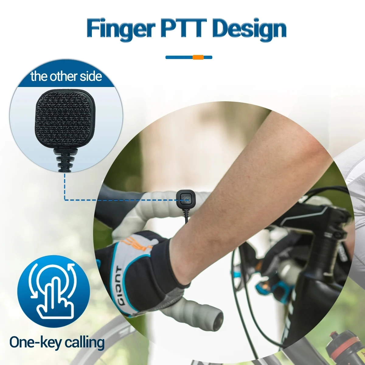 Baofeng auricular PTT micrófono de garganta ajustable walkie-talkie - imagen 4