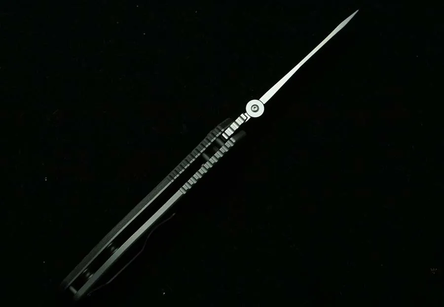 LEMIFSHE cuchillo táctico plegable titanio, mango fibra carbono - imagen 3