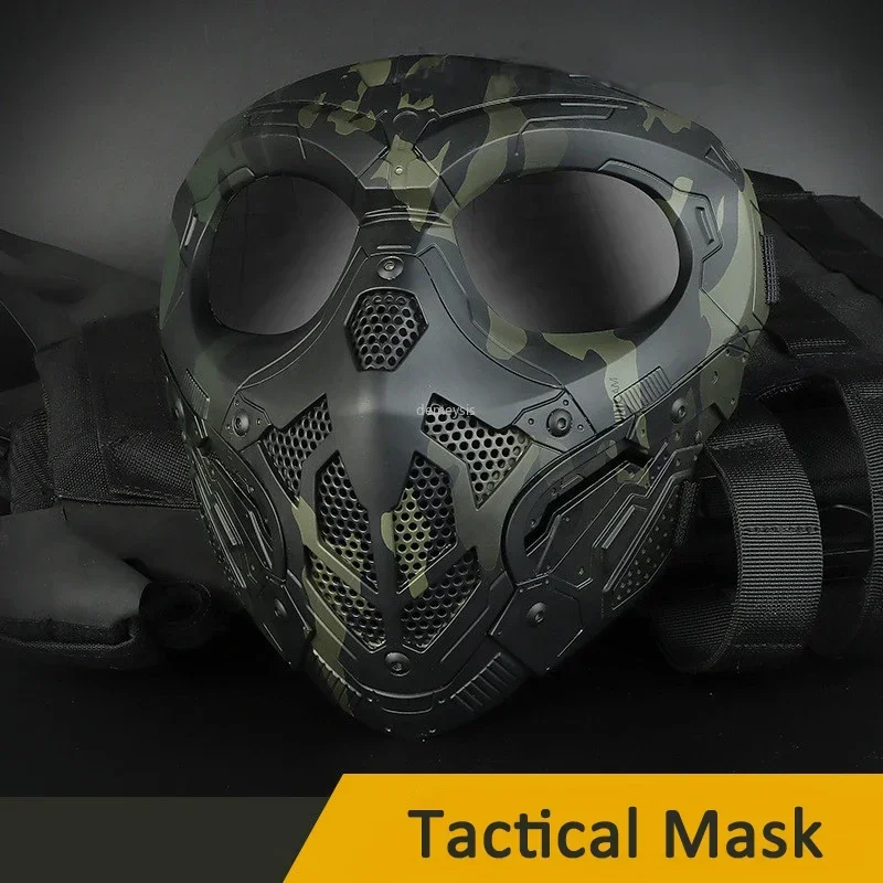 Máscara protectora Airsoft al aire libre, máscara táctica de Paintball, máscara facial completa CS, caza, tiro, deportes, máscaras de calavera de Halloween
