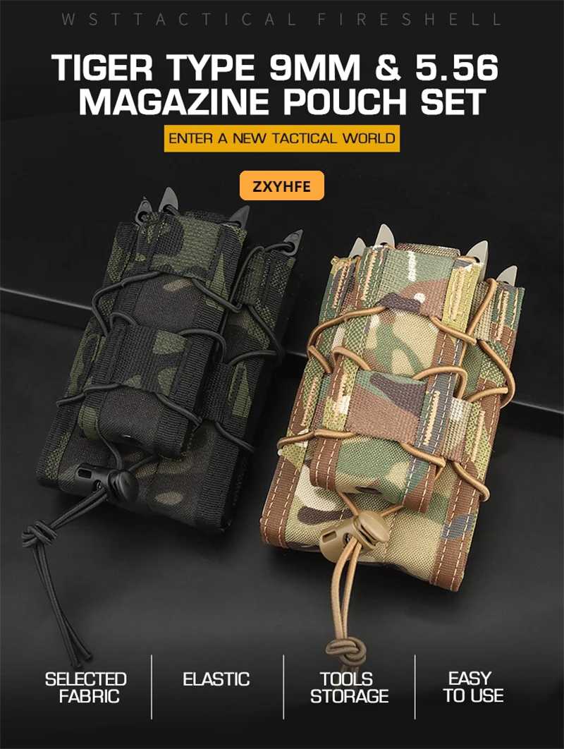 Portacargador táctico Molle en camuflaje